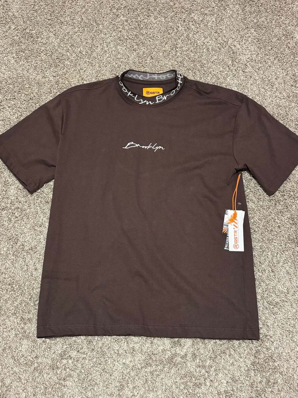 GSTR Relaxed Boxy Fit Brooklyn T-Shirt in Brown